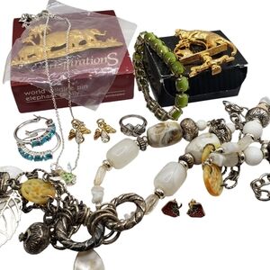 Avon Jewelry 9 Piece Bundle Brooches Necklaces Bracelet Earrings Ring